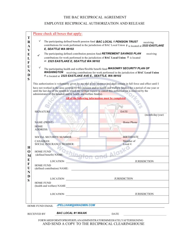 Reciprocity Seattle to Anywhere