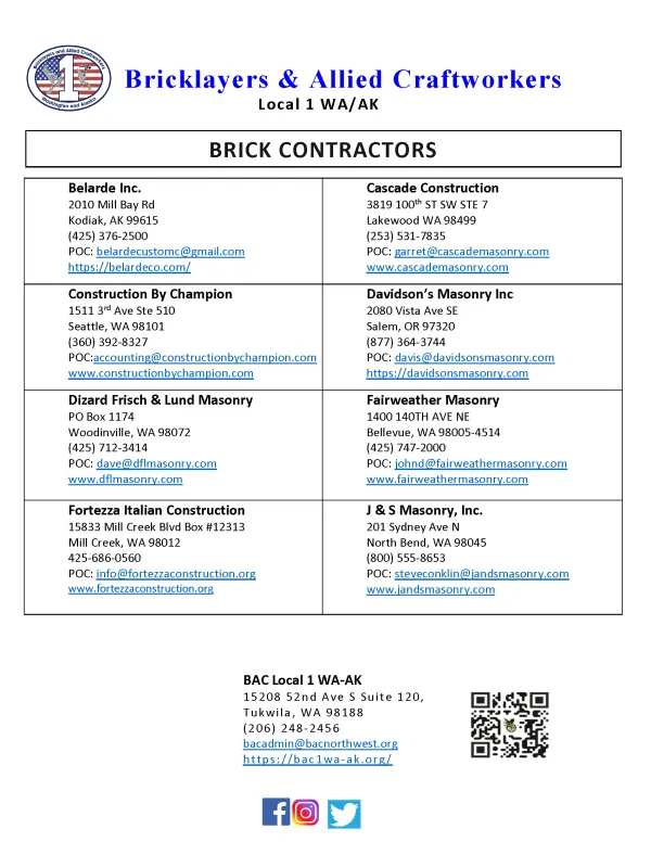 Signatory Contractors List 